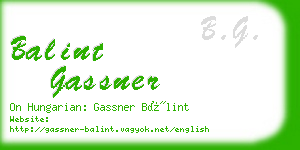 balint gassner business card